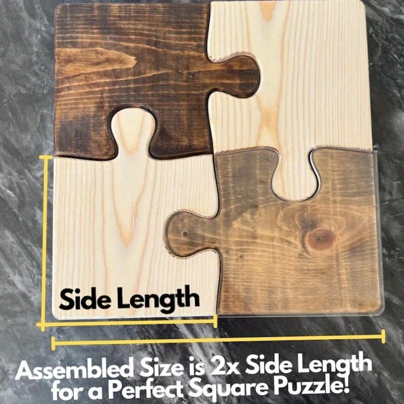 Crystal Puzzle Router Template Large Clear Acrylic 12.7cm Side Length DIY Craft Tool for Mats Serving Boards — view 4