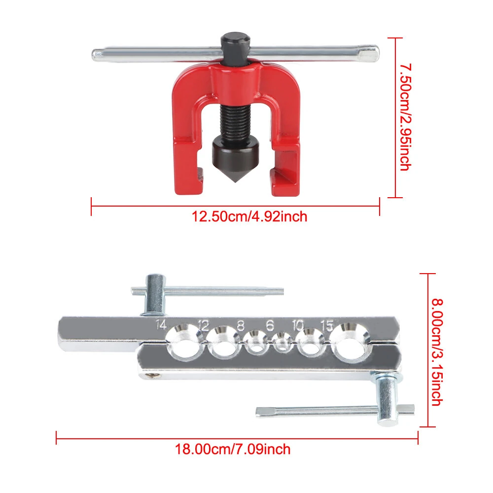 CT-2020 CT-2010 Copper Pipe Flaring Tool Metal Tube Expander Reamer Multi Size Metric Inch Air Conditioner Installation Auto Repair — view 6