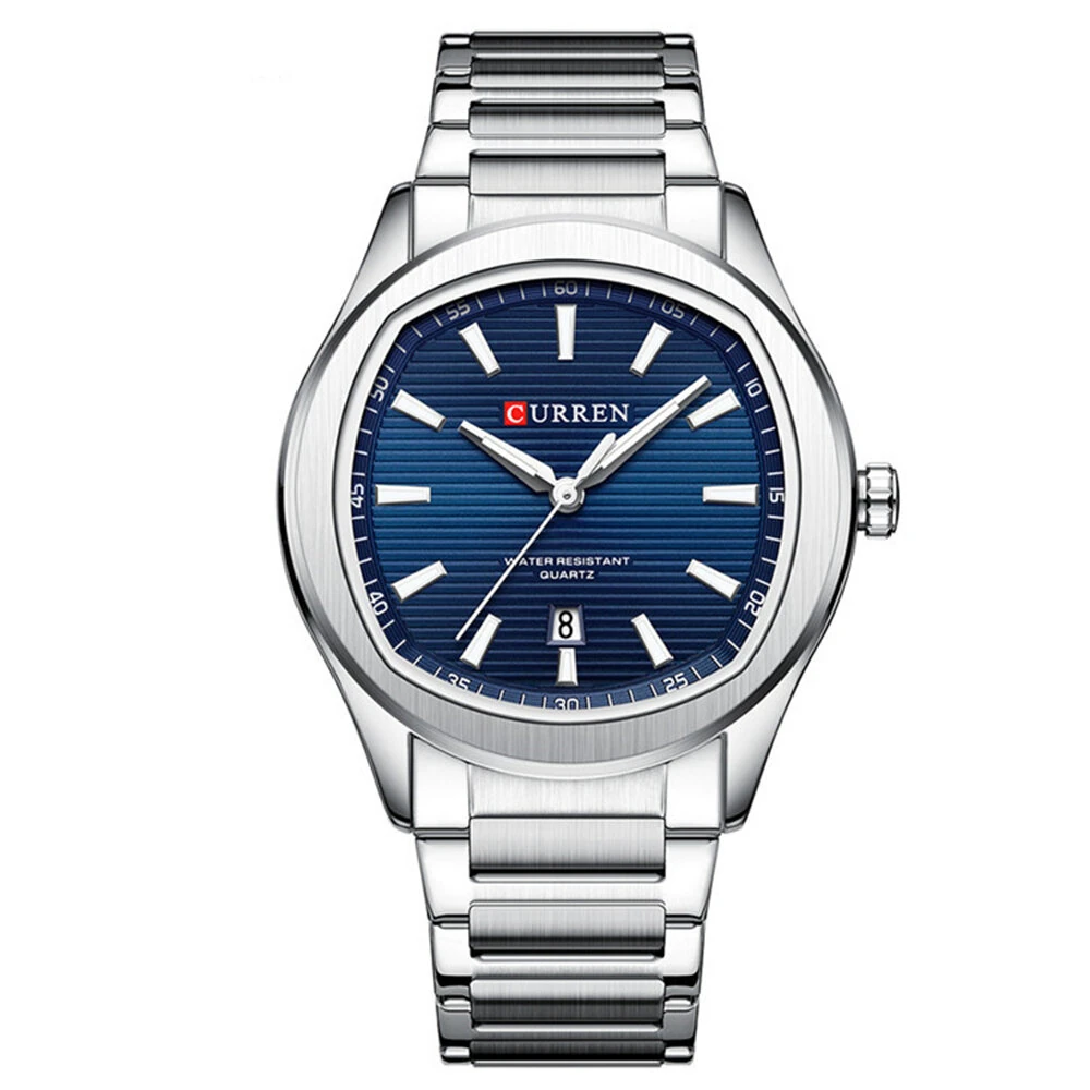 CURREN Men's Quartz Watch Waterproof Stainless Steel Calendar Wristwatch Business Casual Design with Watch Box Stylish — view 11
