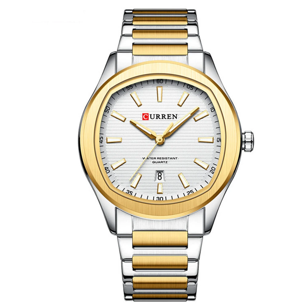 CURREN Men's Quartz Watch Waterproof Stainless Steel Calendar Wristwatch Business Casual Design with Watch Box Stylish — view 8