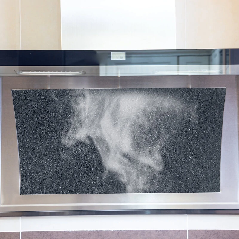 Cut-to-Fit Activated Carbon Cooker Hood Filter Sheet 57×47cm Universal Range Hood Grease Filter Pad Odor Absorbing — view 4