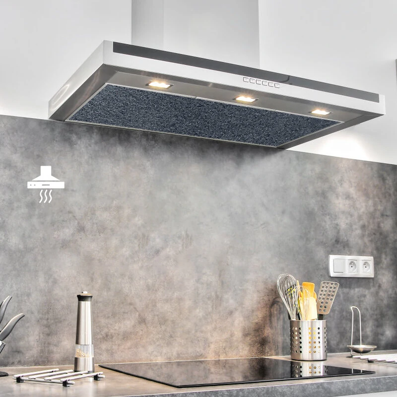 Cut-to-Fit Activated Carbon Cooker Hood Filter Sheet 57×47cm Universal Range Hood Grease Filter Pad Odor Absorbing — view 6