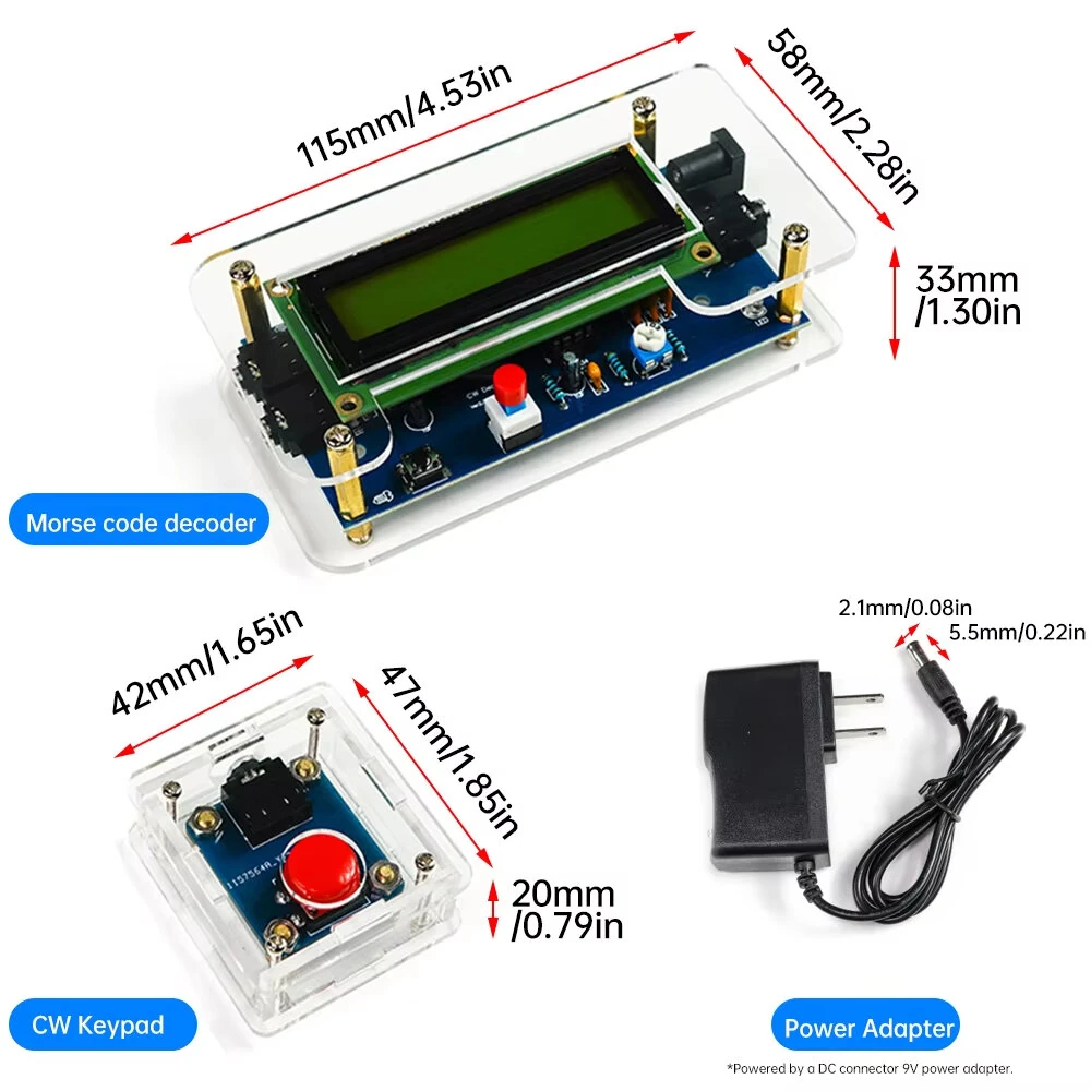 CW Morse Code Decoder Component Transmitter Circuit Board Soldering Practice DIY Kit — view 6