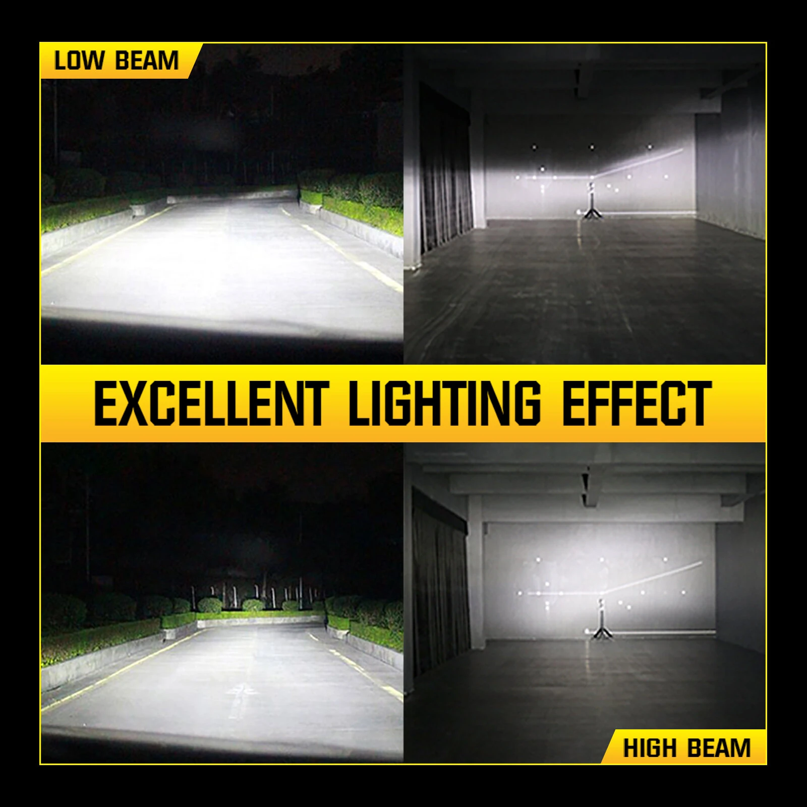 CYBERBEAM A900-C27 H4 / H7 / H11 / H13 / 9012 / 9005 240W 60000LM Pair Car LED Front Headlights LED Bulbs 6500K Bright White Light IP68 Waterproof — view 6