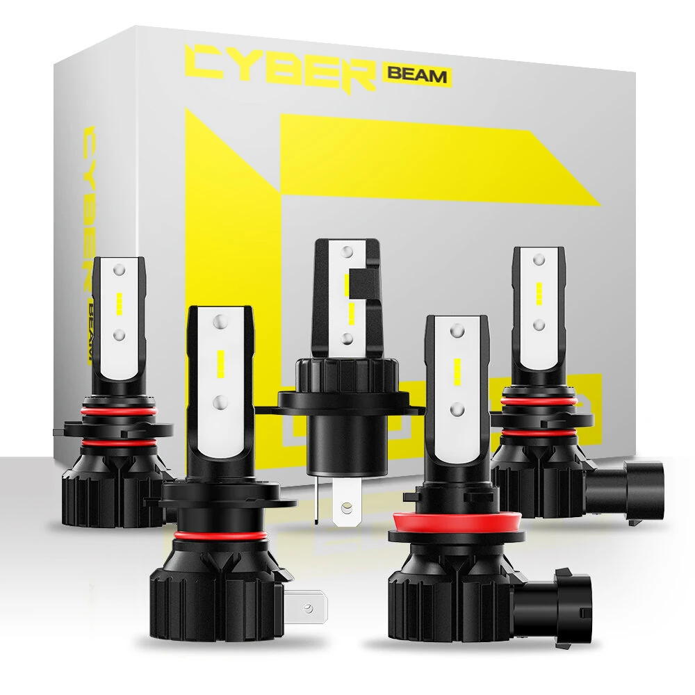 CYBERBEAM A900-C3 H4 / H7 / H11 / 9005 / 9006 Pair 50W Car LED Headlights 10000LM LED Bulbs 6500K White Light LED Headlamps IP68 Waterproof — image 1