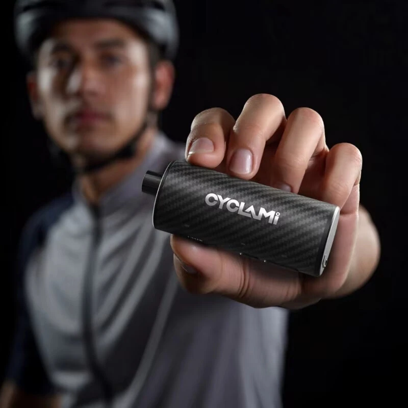 CYCLAMI AM9 Pro Mini Bike Pump 130 PSI Portable Electric Tire Inflator with 2-in-1 Tail Light LED Display for MTB Road Bicycle — view 6