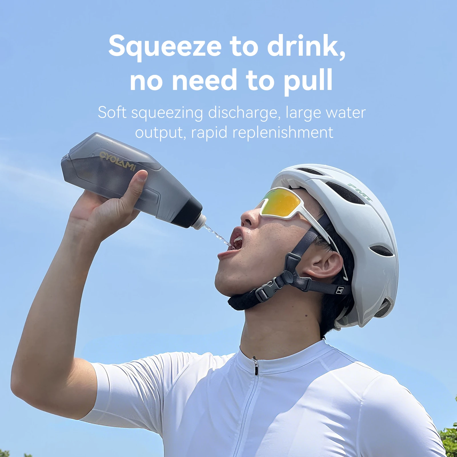 CYCLAMI Bicycle 650ml Aerodynamic Water Bottle Bracket Set Bike Water Bottle MTB Road Frame Down Tube Riding Water Kettle — view 5
