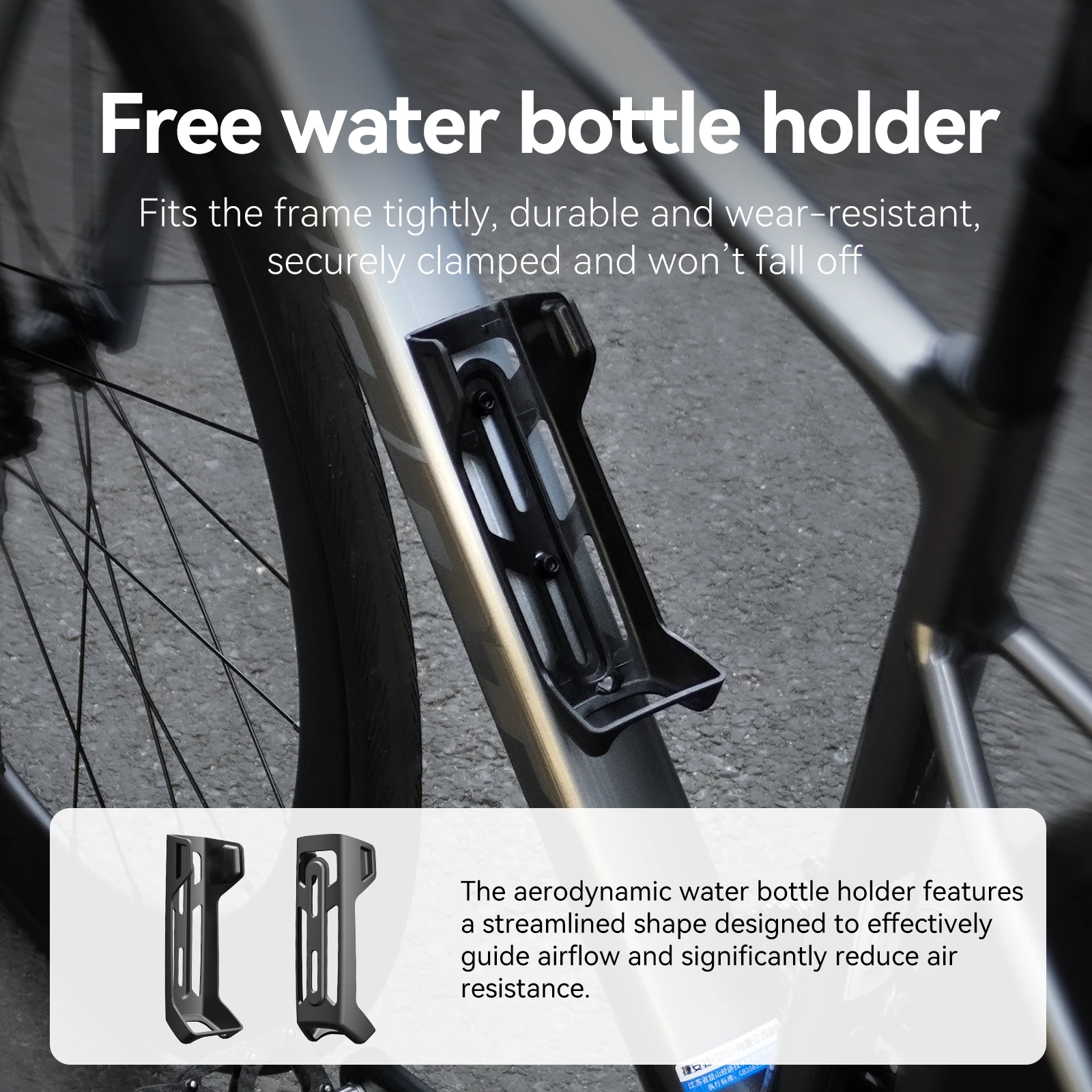 CYCLAMI Bicycle 650ml Aerodynamic Water Bottle Bracket Set Bike Water Bottle MTB Road Frame Down Tube Riding Water Kettle — view 7