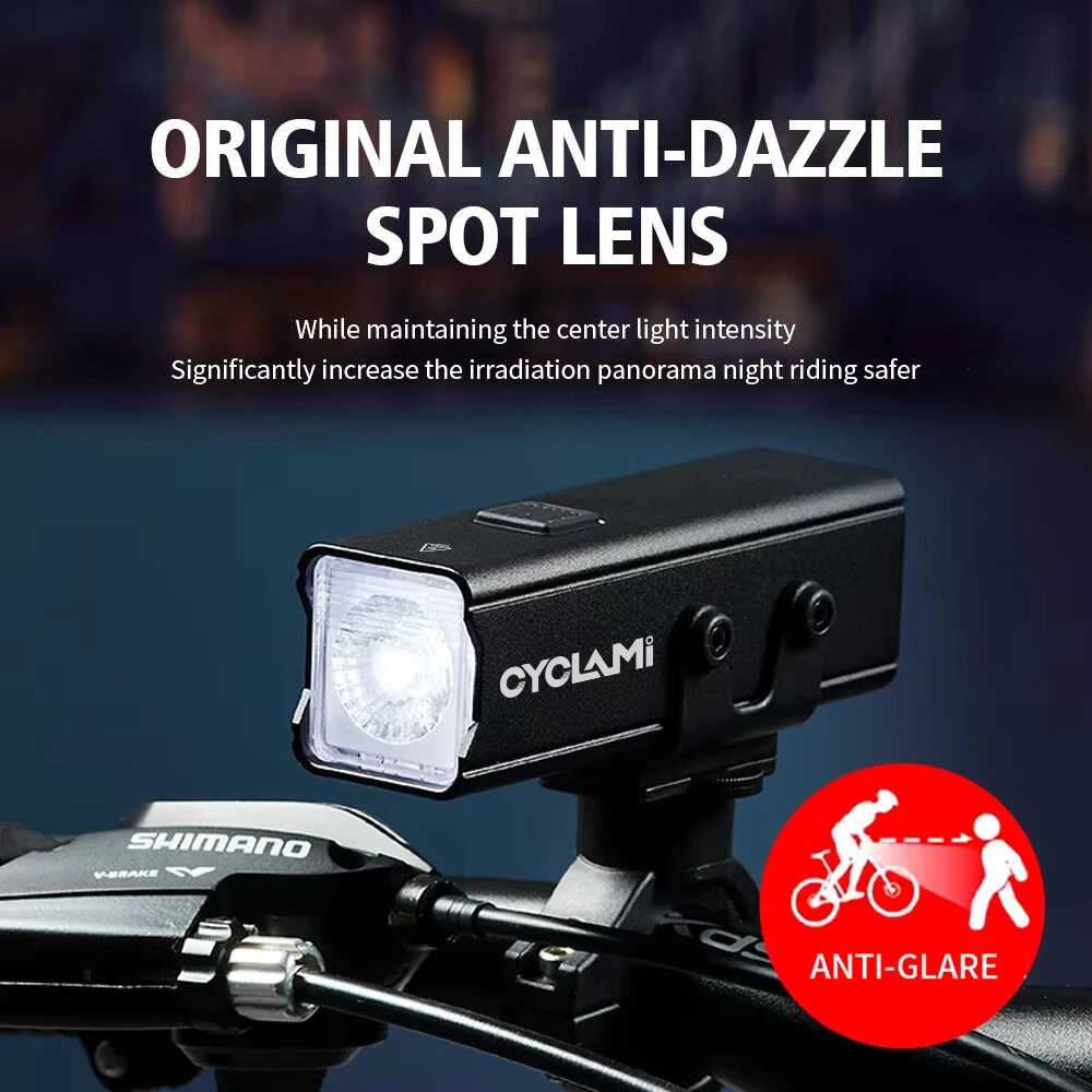 CYCLAMI BR 1000LM Highlight Bike Headlight 4500mAH 5 Gears Modes Lamp Type-C Charging Bicycle Front Light for Outdoor Night Cycling Safety — view 3