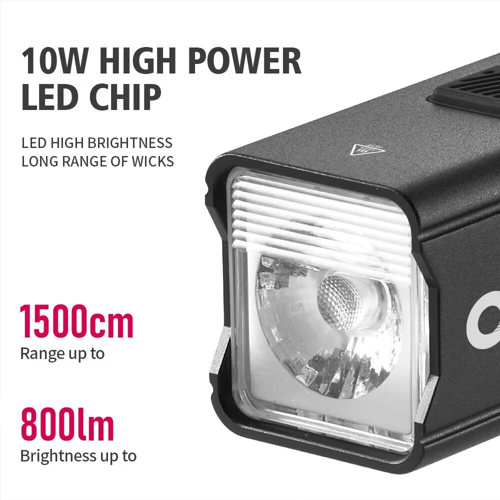 CYCLAMI BR 1000LM Highlight Bike Headlight 4500mAH 5 Gears Modes Lamp Type-C Charging Bicycle Front Light for Outdoor Night Cycling Safety — view 4