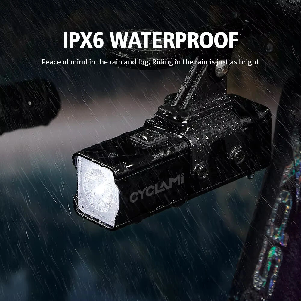 CYCLAMI BR 1000LM Highlight Bike Headlight 4500mAH 5 Gears Modes Lamp Type-C Charging Bicycle Front Light for Outdoor Night Cycling Safety — view 5
