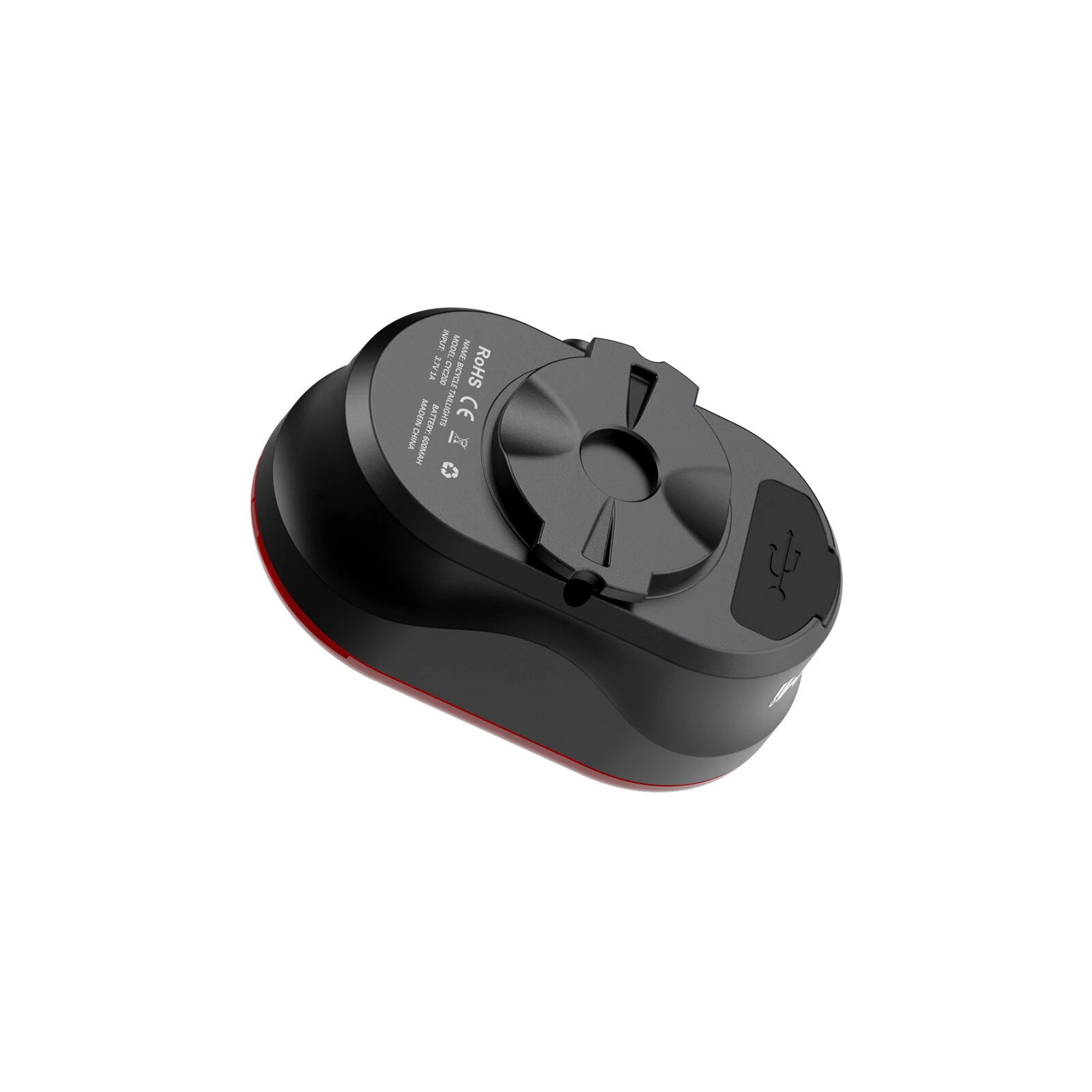 CYCLAMI CY200 Smart Bike Brake Sensing Rear Light 600mAh Battery IPX6 Waterproof LED Charging Taillight Warning Back Light for Night Cycling — view 6