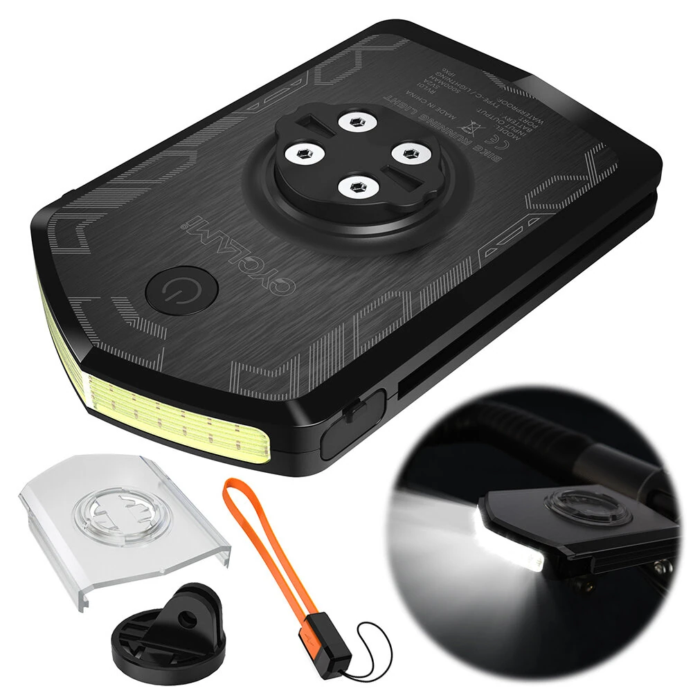 CYCLAMI RVL01 Ultra-long Battery Life Bike Light 5000 mAh Emergency Power Bank USB Chargeable Waterproof Portable Cycling Front Lamp Bike Front Light For Garmin XOSS Bryton IGS — CYCLAMI