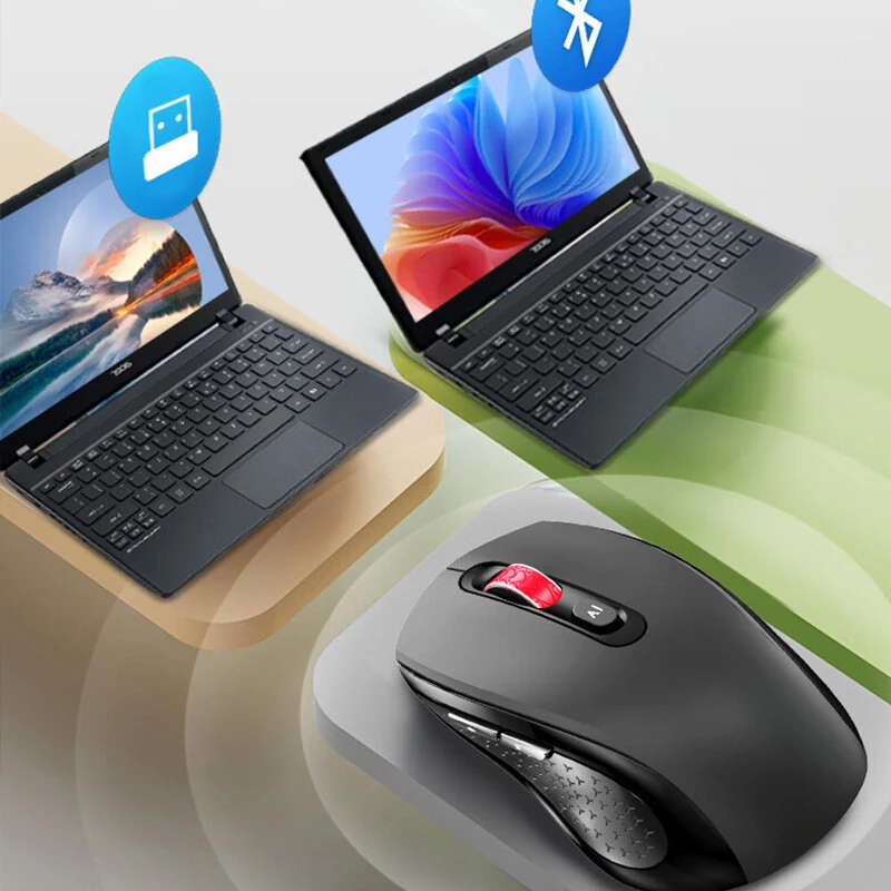 D3 Dual-mode AI Voice Mouse Wireless bluetooth Voice Typing 6 Level DPI Adjustable PPT Generation AI Writing Supports 20+ Dialects Recognition Office Mice — view 4