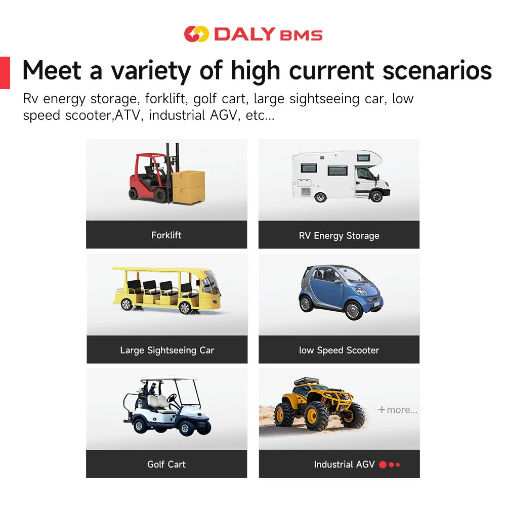 DALY BMS S-type Smart LiFePO4 Battery Protection Board with bluetooth RS485 CAN Built-in Parallel Module High Current Resistance Waterproof Efficient Temperature Control — view 6