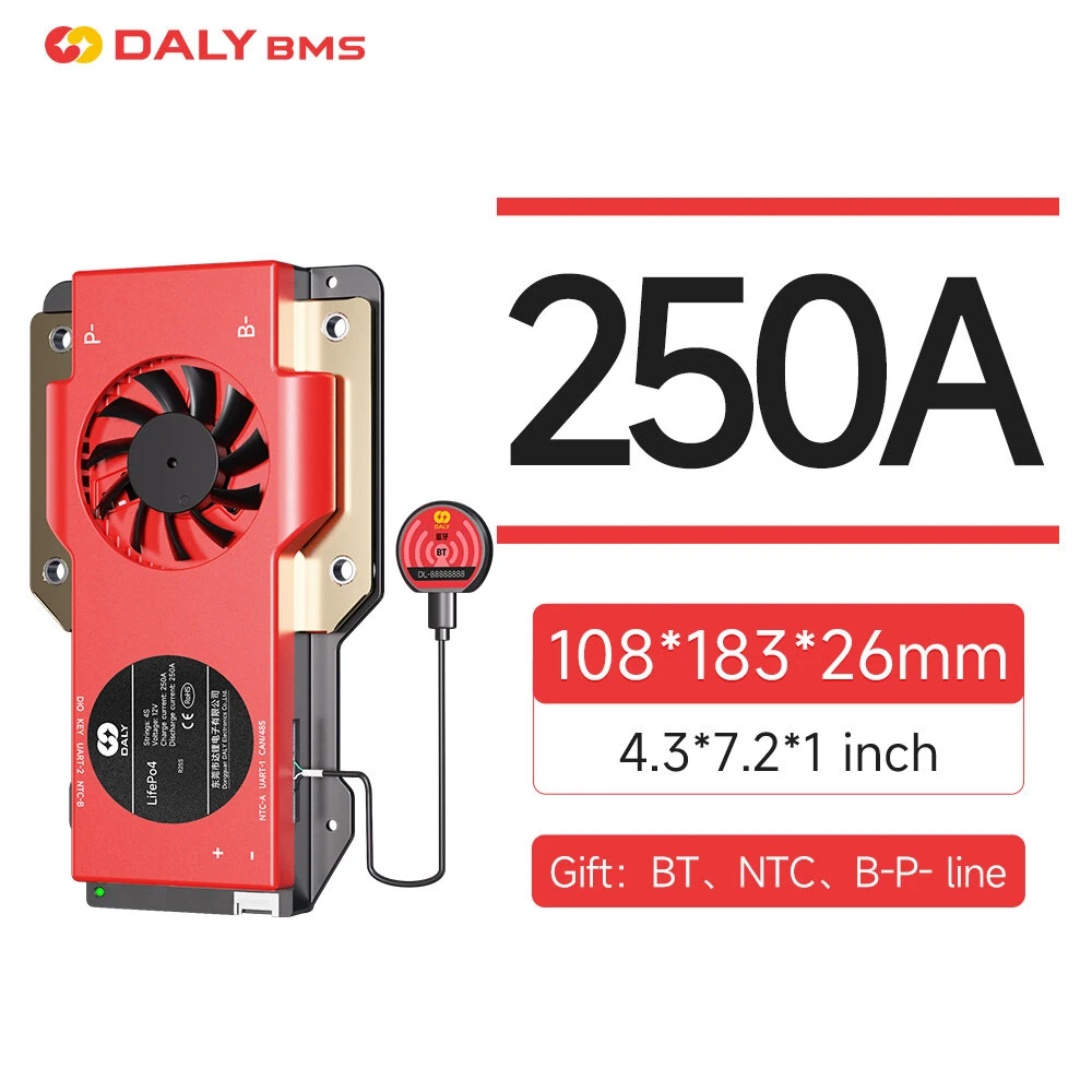 DALY BMS S-type Smart LiFePO4 Battery Protection Board with bluetooth RS485 CAN Built-in Parallel Module High Current Resistance Waterproof Efficient Temperature Control — view 7