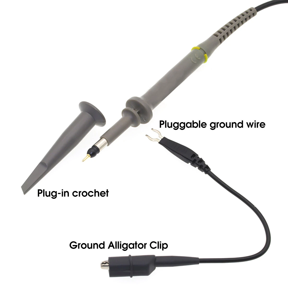 DANIU 1 Set P6100 DC-100MHz Oscilloscope Probe 100MHz Scope Clip Probe for Tektronix — view 2