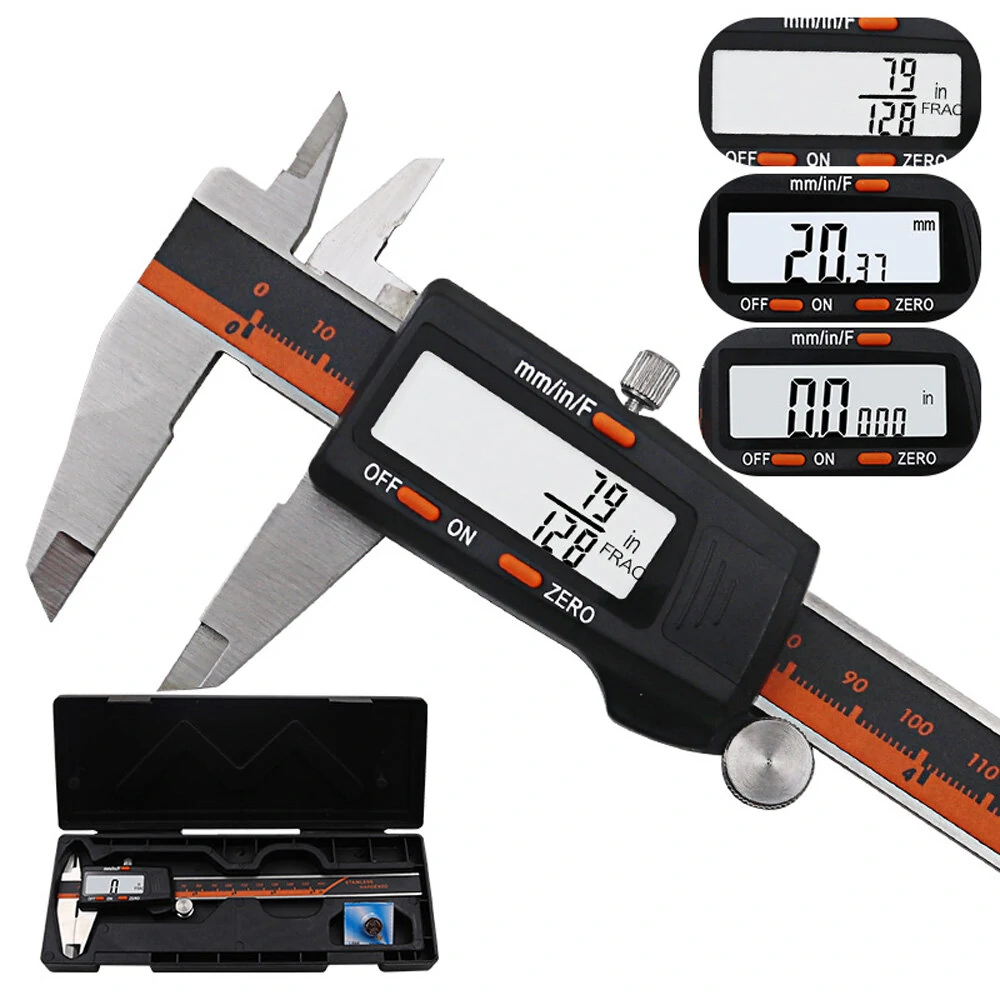DANIU Stainless Steel Digital Display Caliper 150mm Fraction / MM / Inch High Precision Stainless Steel LCD Vernier Caliper — DANIU