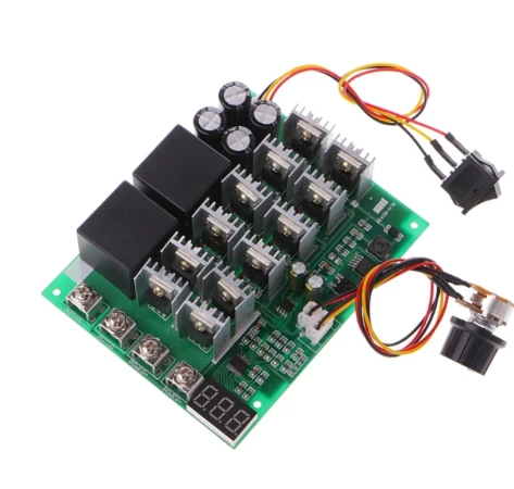 DC 10-55V 12V 24V 36V 48V 55V 100A Motor Speed Controller PWM HHO RC Reverse Control Switch with LED Display — Pricio