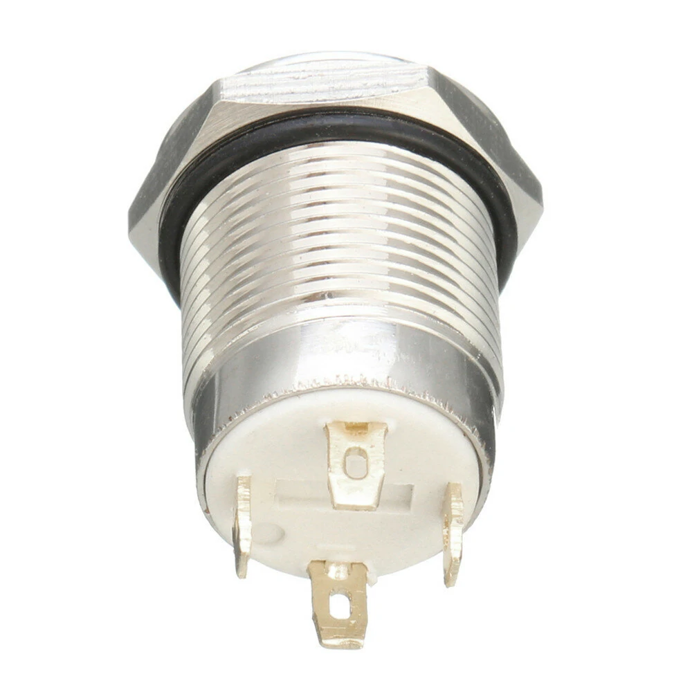 DC 12V 12mm 4 Pin Momentary Switch Led Light Metal Push Button Waterproof Switch — view 5