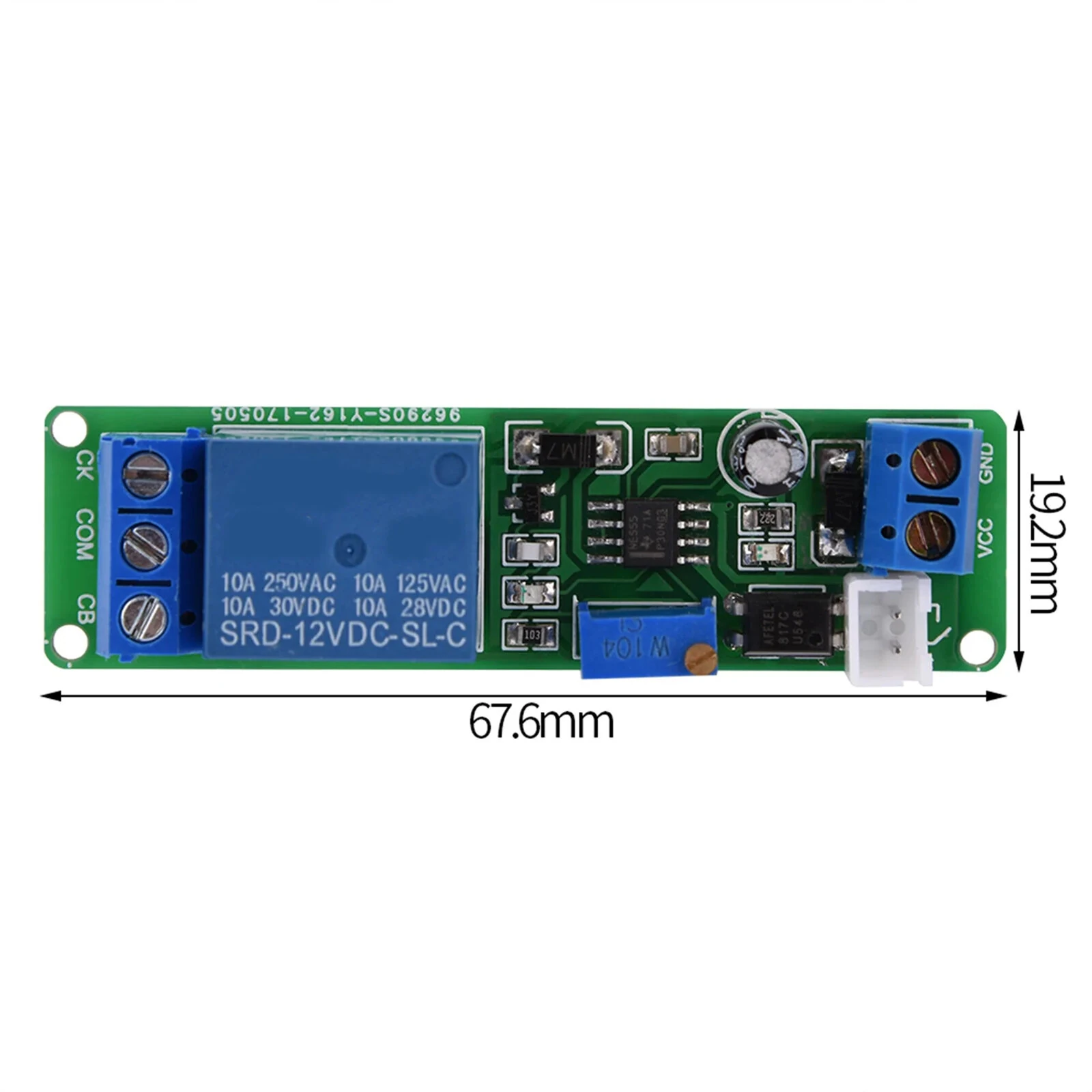 DC 12V Adjustable Timer Delay Turn Off Timing High Precision Relay Switch Module with External Button Trigger — view 4