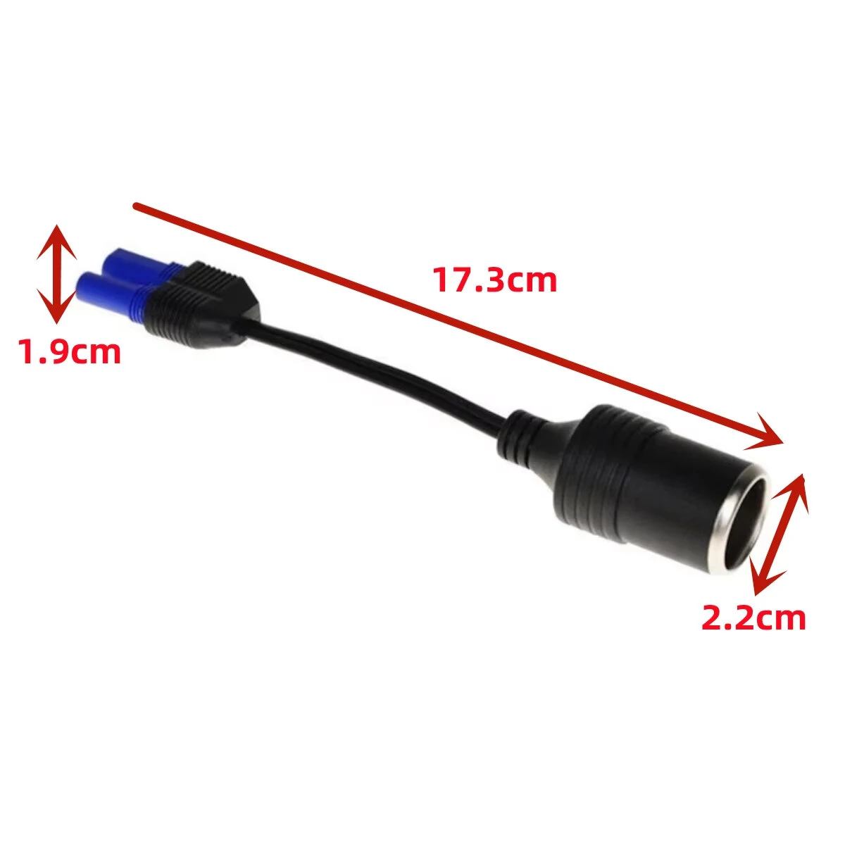 DC 12V EC5 Connector to Car Lighter Socket Adapter Cable for Car Jump Starter Battery Booster Universal — view 5