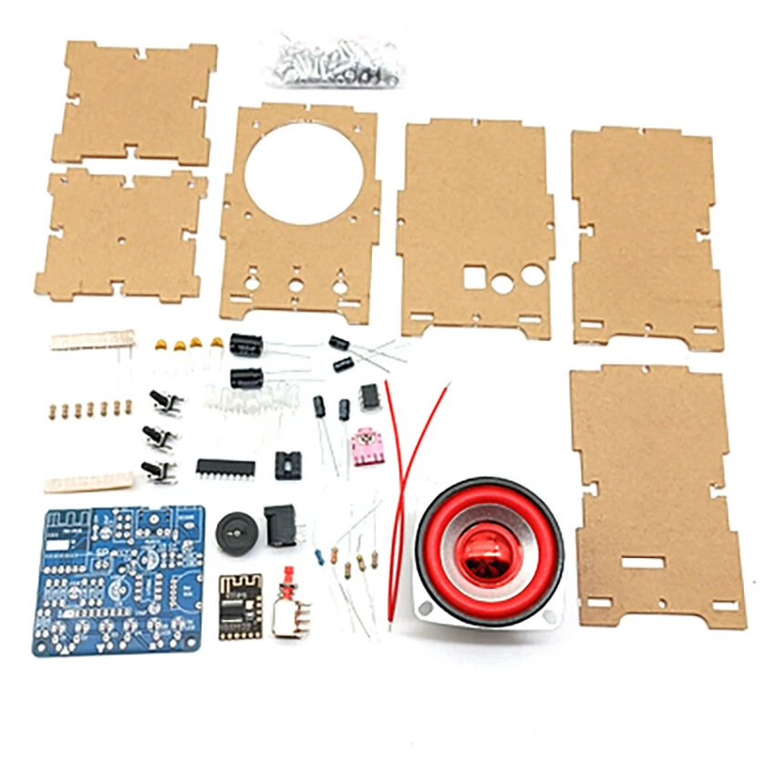 DC 5V LM386 bluetooth Audio Amplifier Board Speaker 4ohm 5W Loudspeaker Box DIY Electronic Kit Not Assembled — view 2