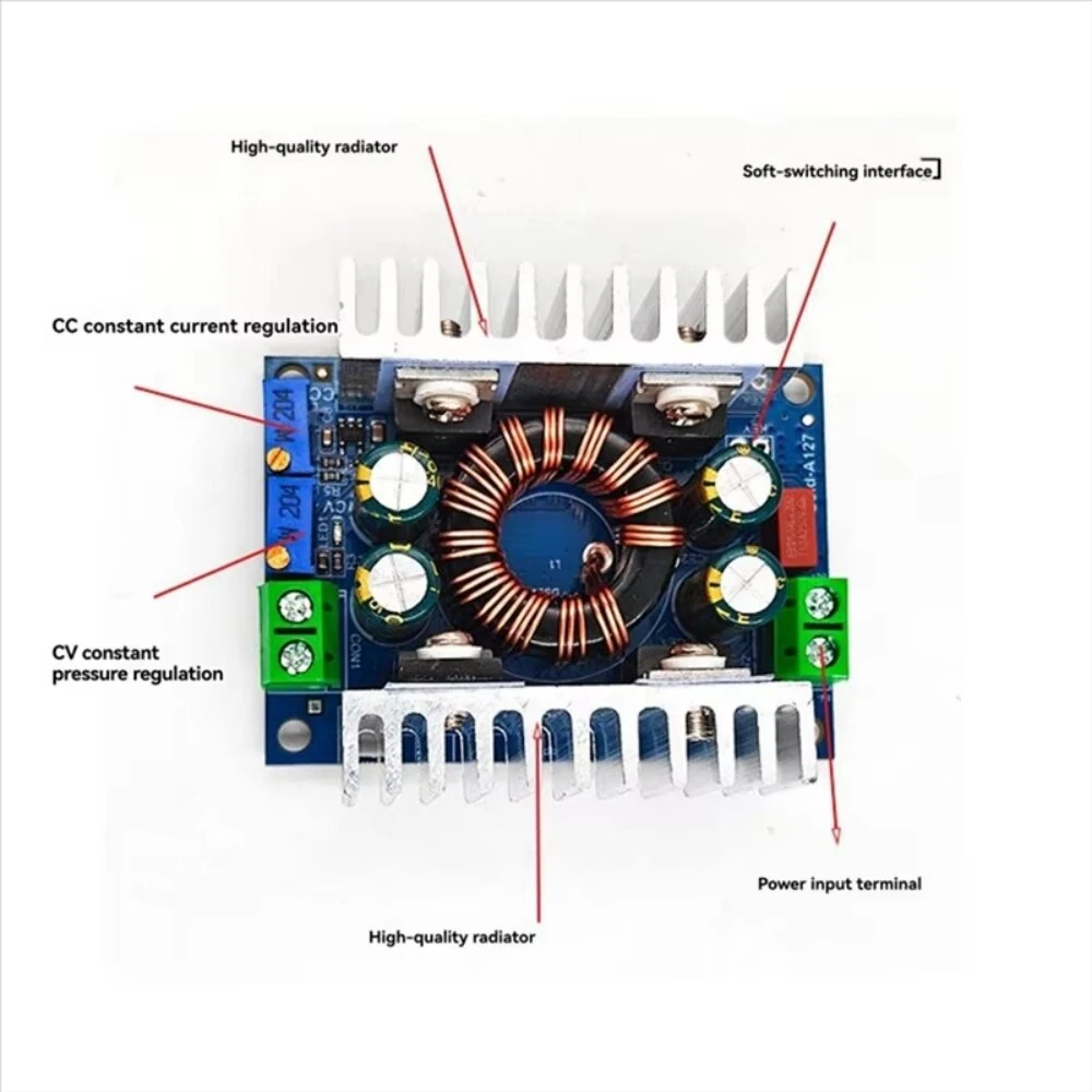 DC-DC8A Solar Voltage Converter 150kHz Adjustable Step-down Constant Voltage Current Power Supply Boost/Buck Voltage Regulator Module — view 4