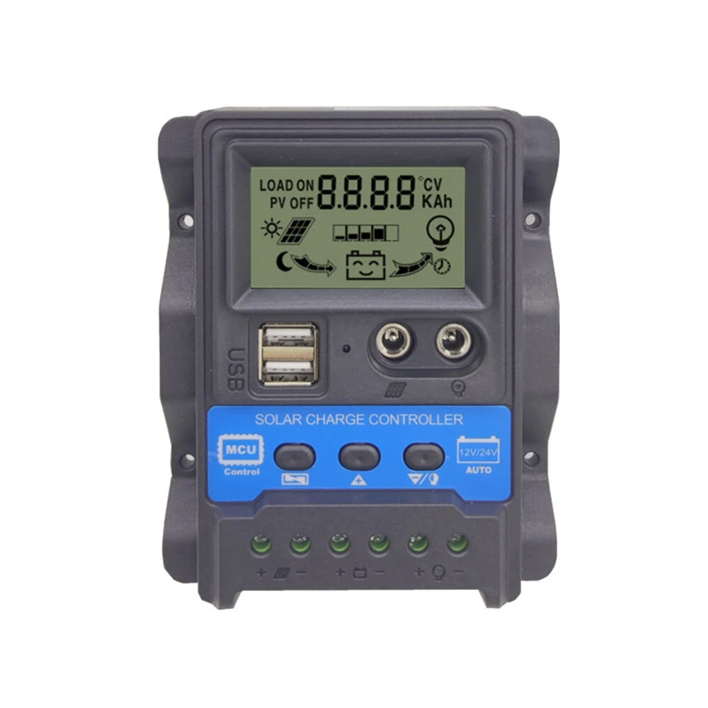 DC PWM 12V 24V 10A 20A 30A Solar Charge Controller PV Controller LCD Display Built-in Protective Function — view 5