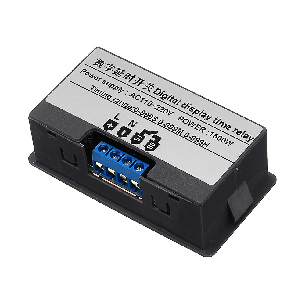 DC12V / AC110V-220V Digital Display Time Relay Automation Delay Timer Control Switch Relay Module — view 6