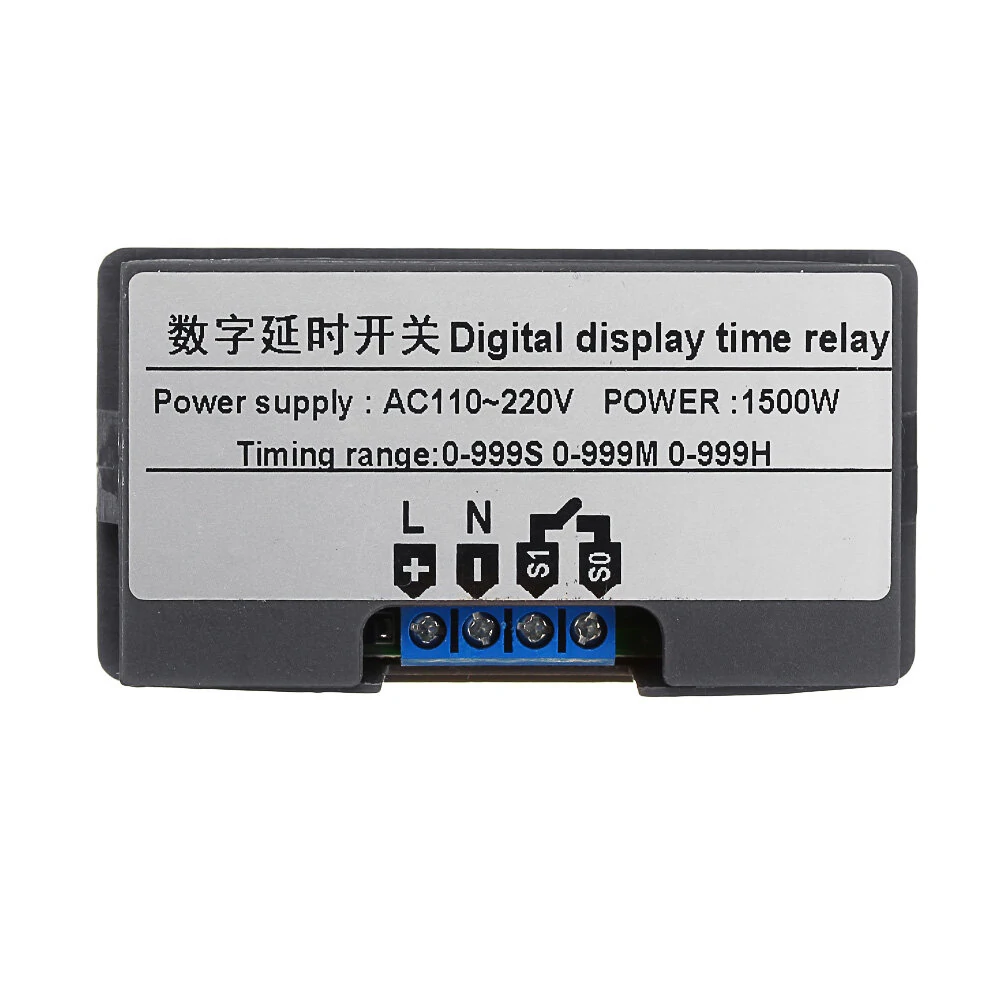 DC12V / AC110V-220V Digital Display Time Relay Automation Delay Timer Control Switch Relay Module — view 9
