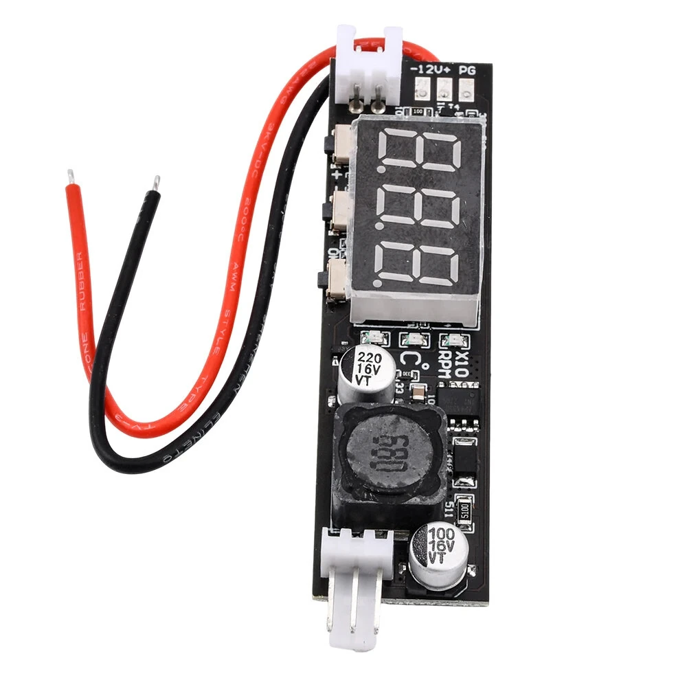 DC12V Driver Module PWM 2-3 Wire Fan Temperature Controller Speed Governor Display Module for PC Fan/Alarm — view 4