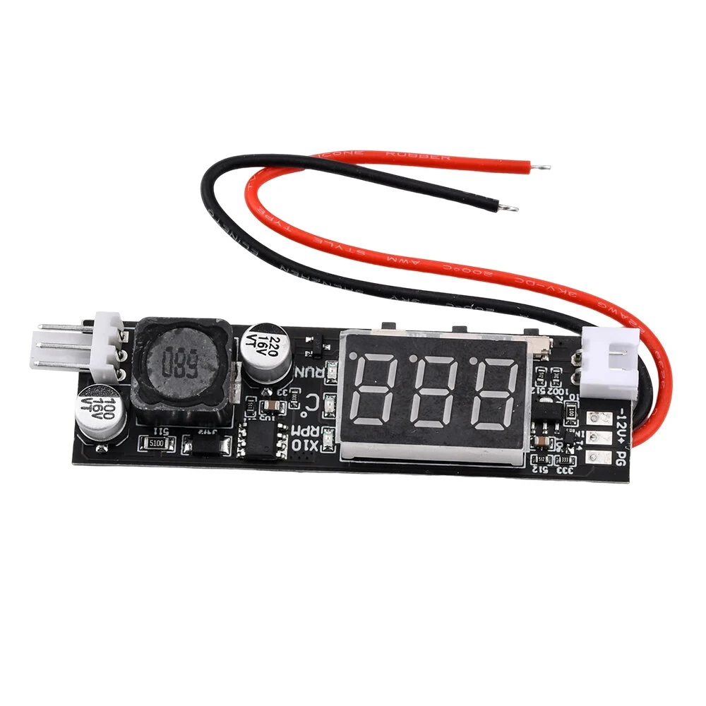 DC12V Driver Module PWM 2-3 Wire Fan Temperature Controller Speed Governor Display Module for PC Fan/Alarm — view 6