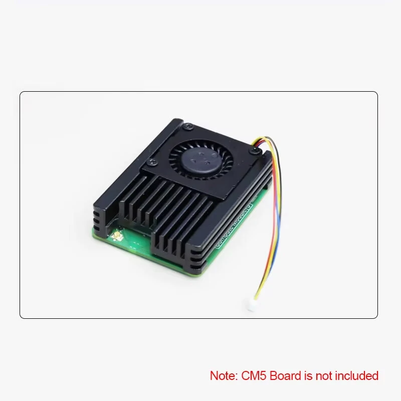 DC5V Cooling Fan Heatsink 8000RPM PWM Speed Adjustable Active Radiator Cooler with Thermal Pads for Raspberry Pi CM5/CM4 — view 2