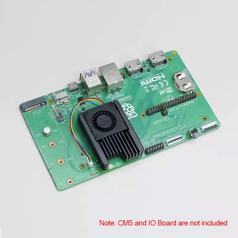 DC5V Cooling Fan Heatsink 8000RPM PWM Speed Adjustable Active Radiator Cooler with Thermal Pads for Raspberry Pi CM5/CM4 — view 4