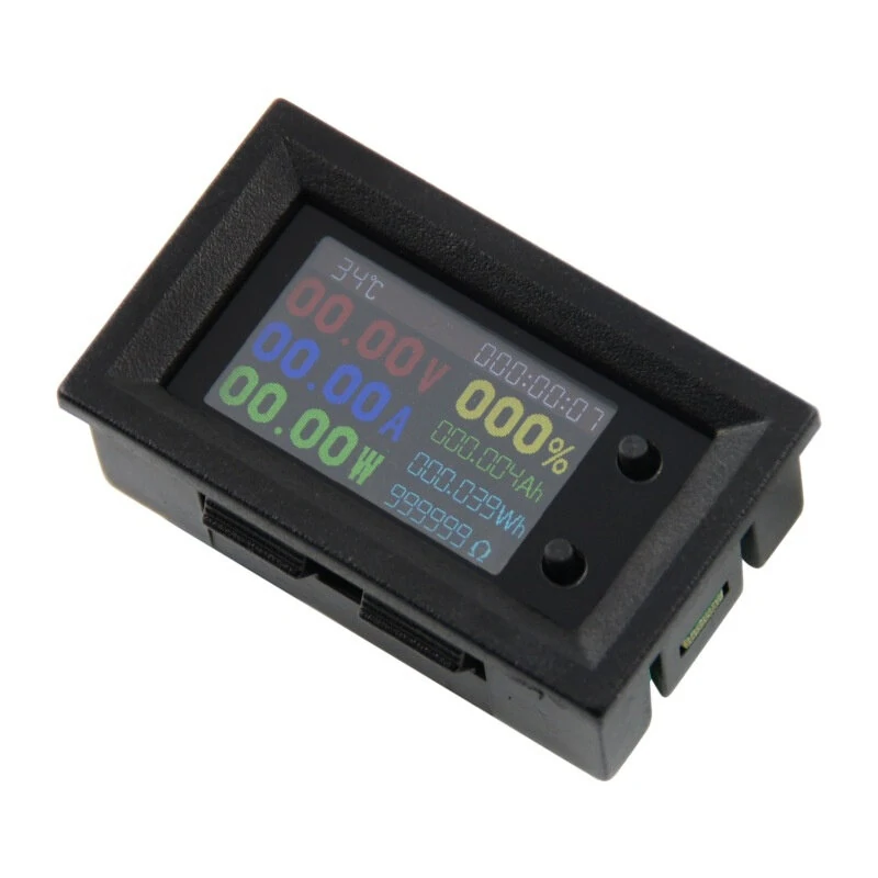 DC7200 7-200V 20A Digital Power Energy Voltmeter Ammeter Voltage Wattmeter Temperature Meter Electric Energy Frequency Meter — view 2