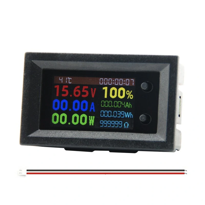 DC7200 7-200V 20A Digital Power Energy Voltmeter Ammeter Voltage Wattmeter Temperature Meter Electric Energy Frequency Meter — view 6