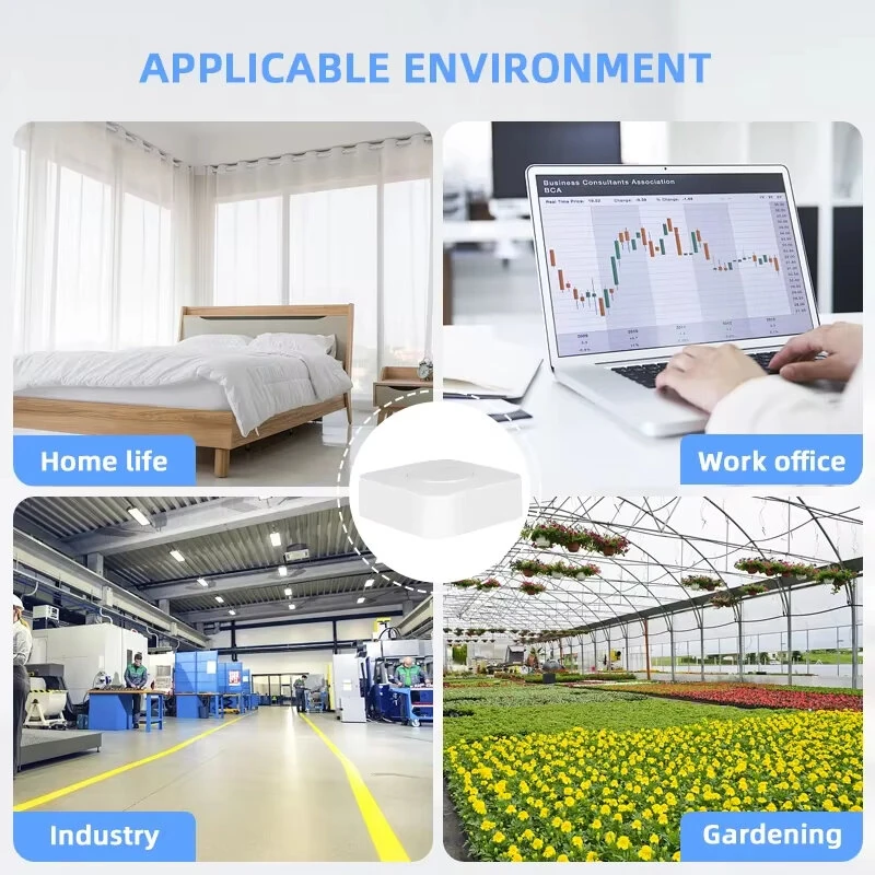 DCR-009 Tuya ZigBe/WiFi Air Quality Detector PM2.5 Formaldehyde VOC CO2 Temperature Humidity 6-in-1 Smart Air Box Sensor Via Alexa Google — view 5