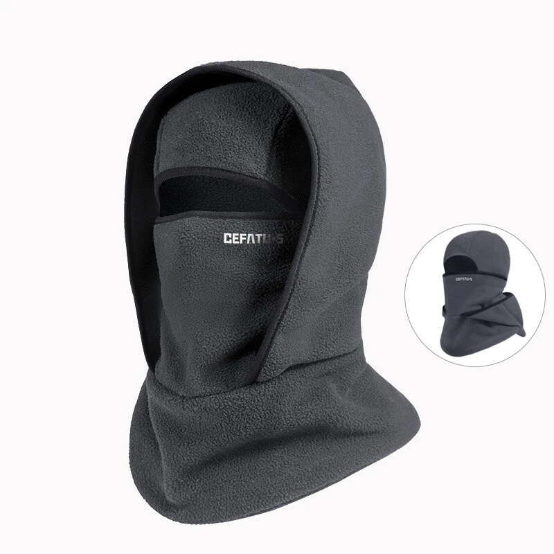 DEFATU·S Full Face Head Cover Two-Layer Hat Design Warm Winter Helmet Liner Windproof Fishing Skiing Hiking Cycling Headgear — image 1