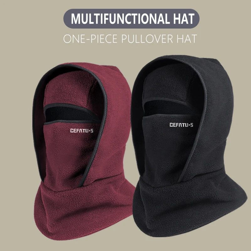DEFATU·S Full Face Head Cover Two-Layer Hat Design Warm Winter Helmet Liner Windproof Fishing Skiing Hiking Cycling Headgear — view 2