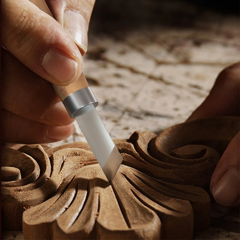 DELI 12pcs Wood Carving Chisels Set Handmade Carving Knife Tool for Woodworking DIY Engraving — view 3