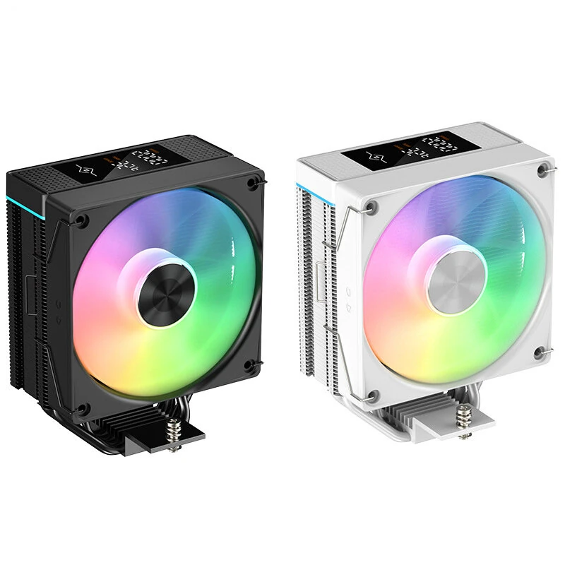 DGT J-15 CPU Air Cooler with 4 Heat Pipes, 120mm PWM Fans, ARGB CPU Cooling Fan, Digital Temperature Display for Intel LGA 1700 1150 AMD AM4 AM5 — image 1