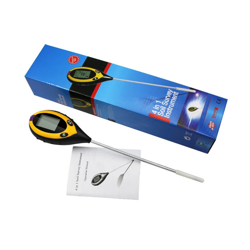 Digital 4 In 1 Soil PH Meter Moisture Monitor Temperature Sunlight Tester for Gardening Plants Farming with Blacklight — view 5