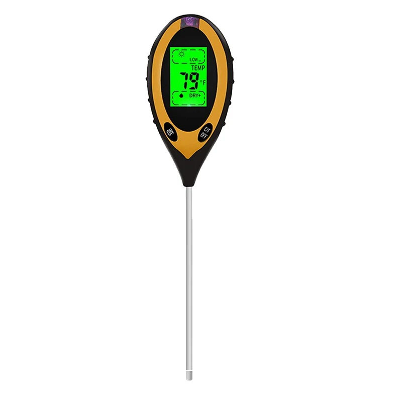 Digital 4 In 1 Soil PH Meter Moisture Monitor Temperature Sunlight Tester for Gardening Plants Farming with Blacklight — view 6
