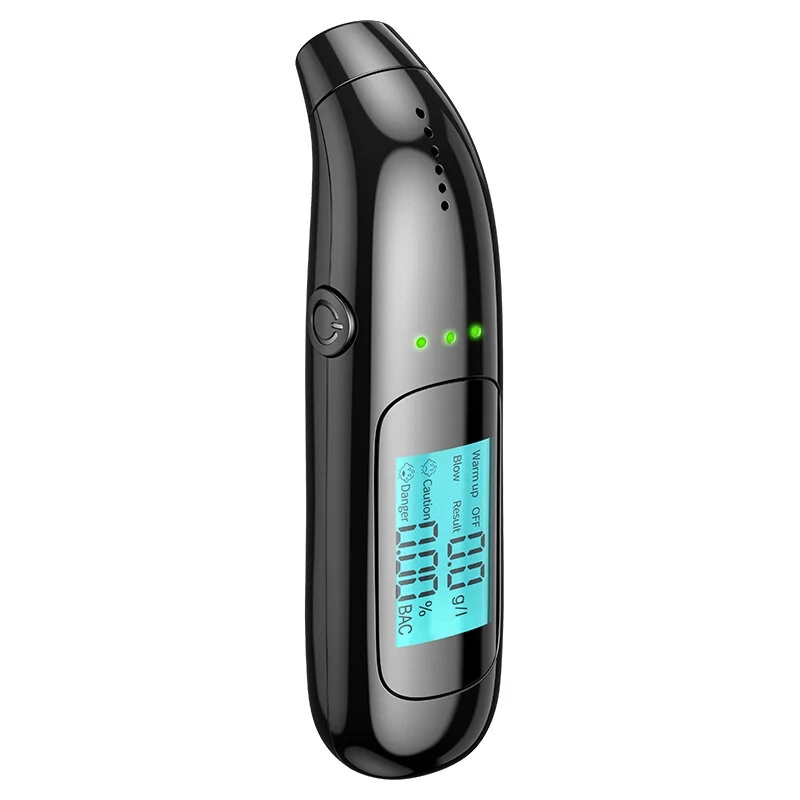 Digital Alcohol Tester LCD Display High-precision Breathalyzer Professional Alcohol Breath Rechargeable Alcotester Drunk Driving Test — Pricio