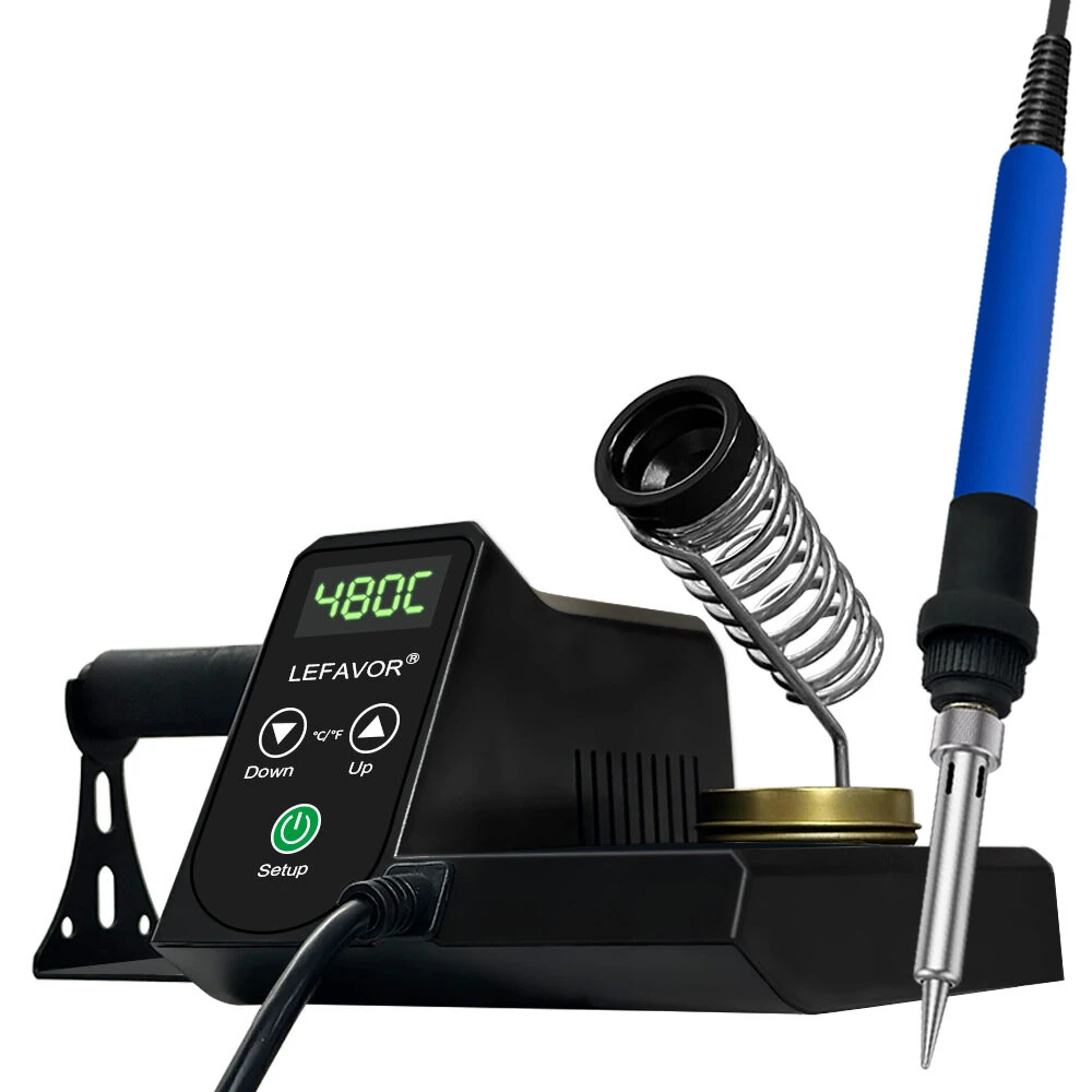Digital Display Soldering Station Kit 60W Welding Iron Tool 180°C to 480°C Temperature Control LED Display Precision Electronic Repair Crafting — Pricio