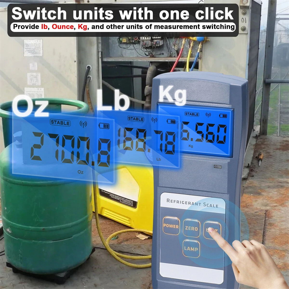 Digital Refrigeration bluetooth Scale 90kg High Capacity Electronic Weighing Scale for Refrigerants Refilling Central Air-conditioning and Refrigeration Equipment Fluoridation Tools — view 6