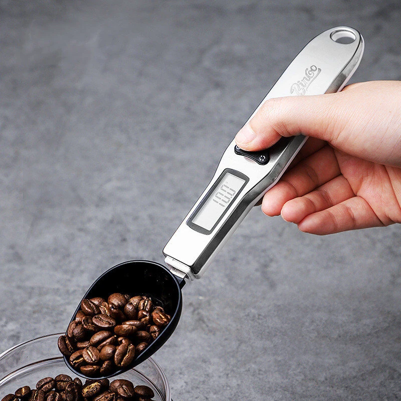 Digital Spoon Scale High-precision 0.1g~500g Switchable Stainless Steel Measuring Spoon Baking Food Electronic Kitchen Scale — Pricio