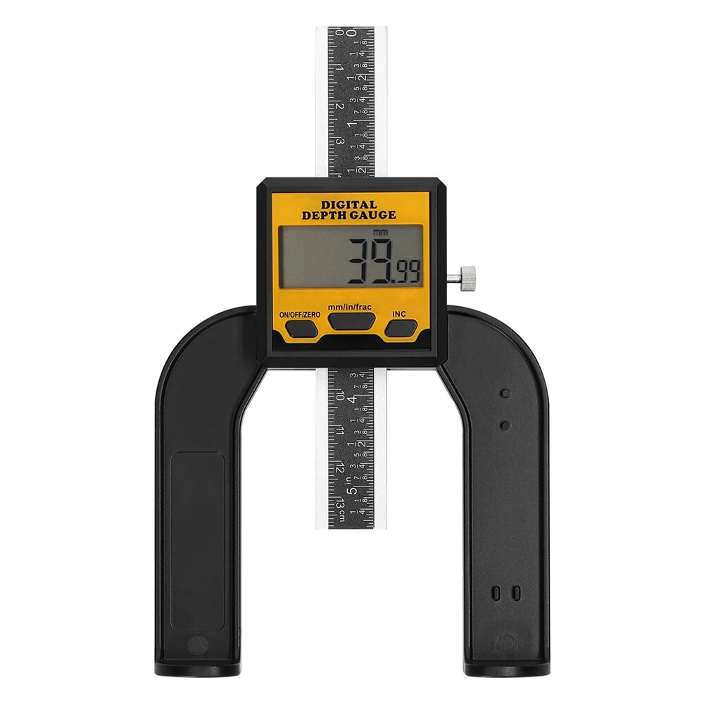 Digital Vernier Caliper 0-80mm Depth Gauge Aluminum Alloy Magnetic Base LCD Display Height Measurement 3 Units Mode Auto Power Off Woodworking Tool — image 1