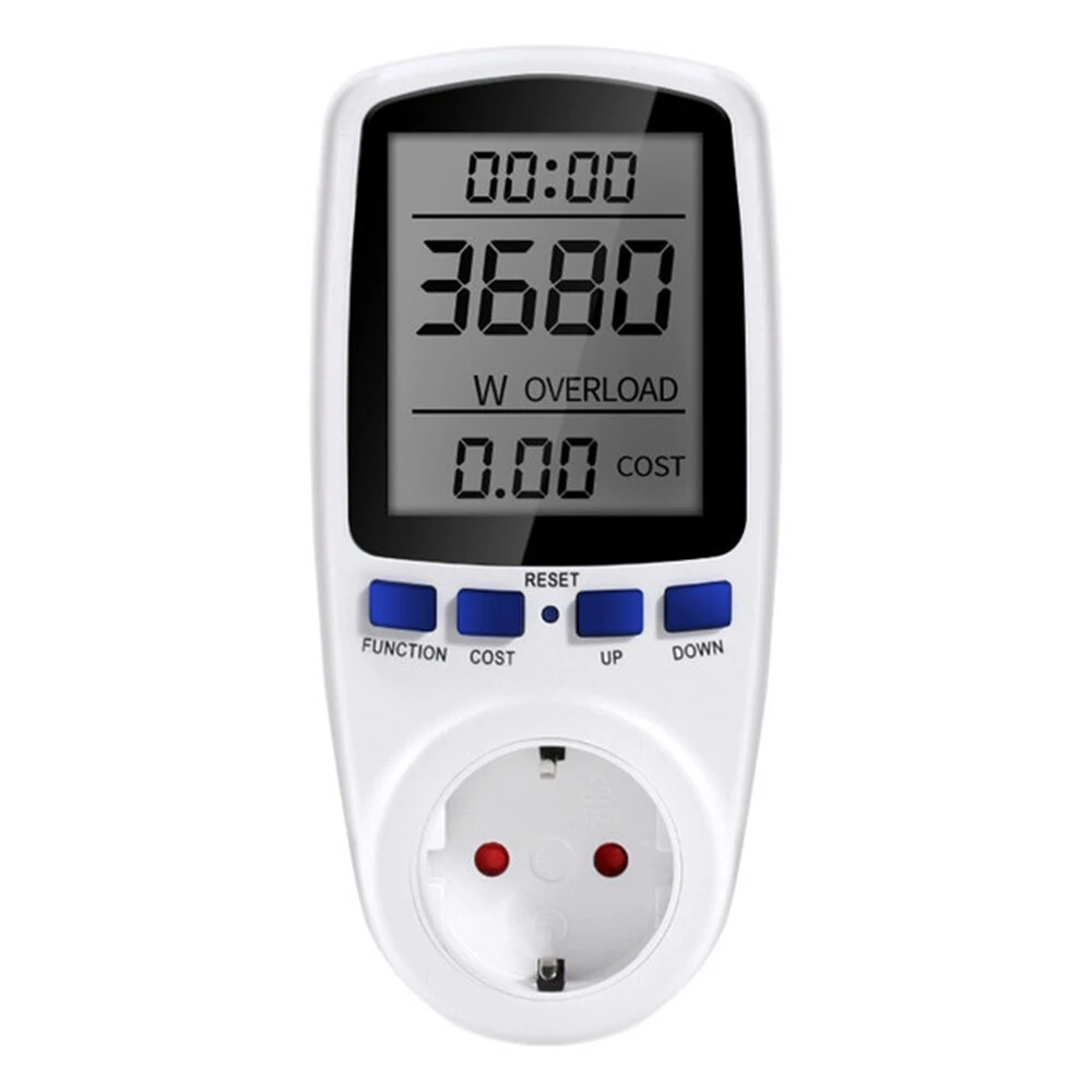 Digital Wattmeter AC 220V Power Meter Electricy Consumption Energy Meter EU Plug Power Kilowatt Wattage Electricity Meter — Pricio